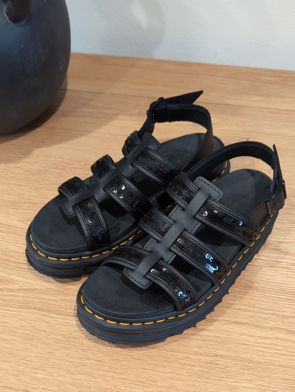 Dr Martens Yelena Sequin Sandals - Picture 2 of 5